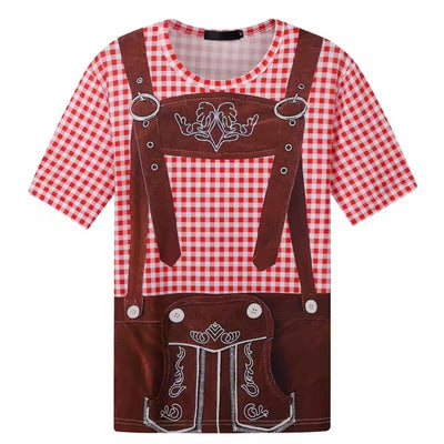 Bavaria Lederhosen T-Shirt - 3D Design Voor Heren