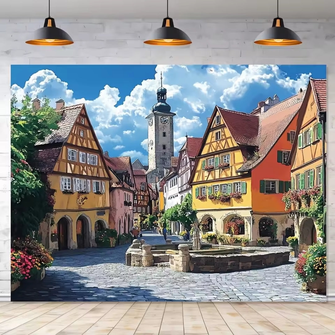 Oktoberfest Decoratie - Feestelijk München Achtergronddoek