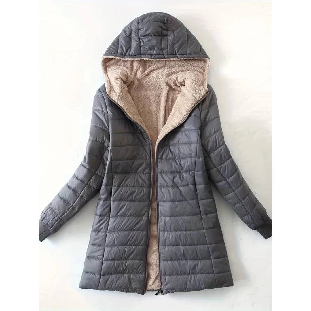 Fleece Gevoerde Jas Met Rits - Annelle