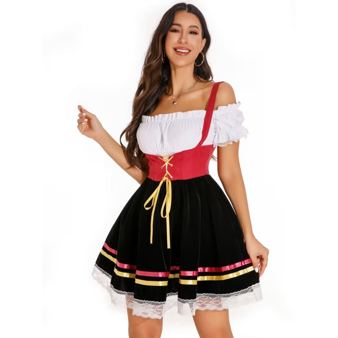 Oktoberfest Dirndl Met Traditionele Corsetstijl - Manuela