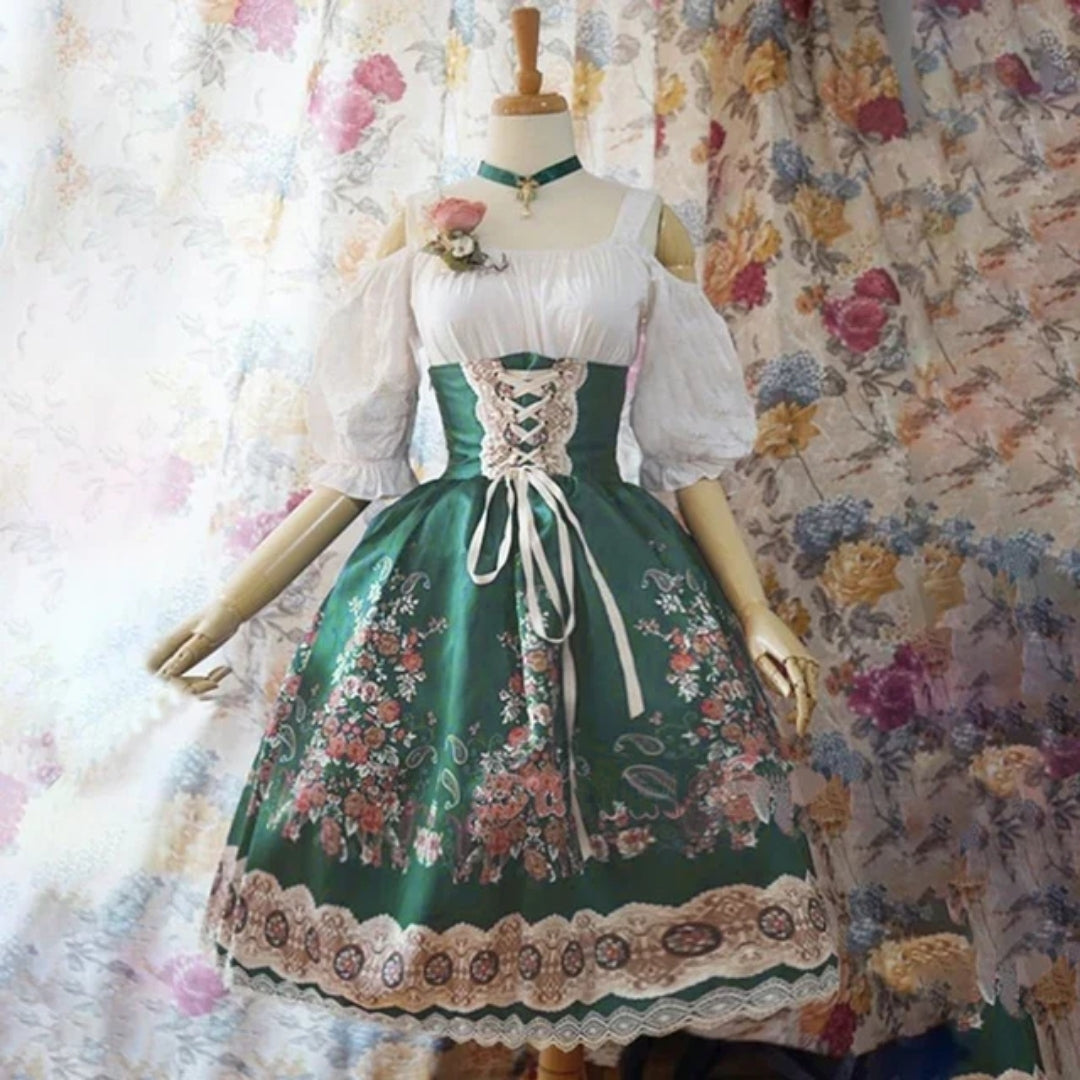 Traditionele Oktoberfest Dirndl Voor Dames - Beierse Elegante Pasvorm