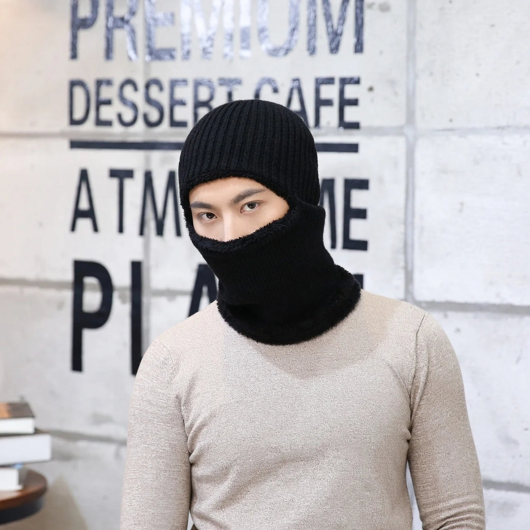 Gebreide Unisex Muts Met Sjaal En Nekwarmer Voor de Winter - Niv