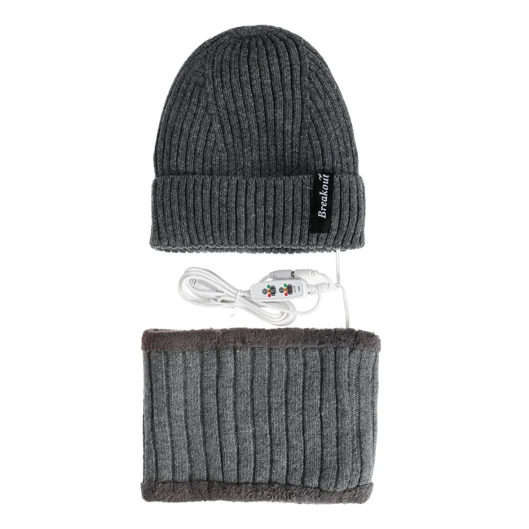 Verwarmde Muts En Sjaal Set - USB Met 3 Warmtestanden