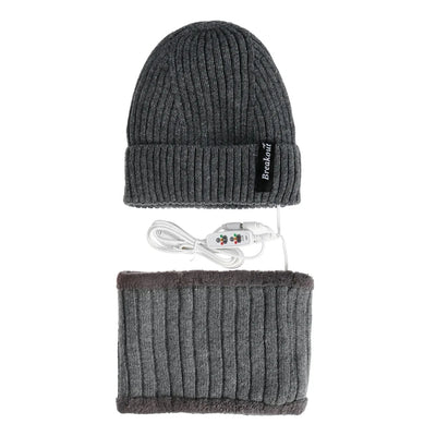 Verwarmde Muts En Sjaal Set - USB Met 3 Warmtestanden
