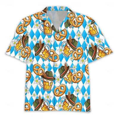 Oktoberfest Overhemd - 3D Print Bier Design voor Feestelijke Looks