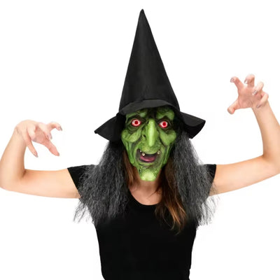 Heksen Masker Halloween - Oude Heks Ontwerp met Lichtgevende Ogen