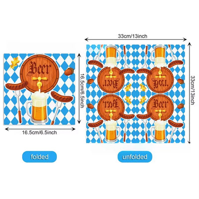 Oktoberfest Servetten - Feestelijke Bierprint Voor Tafel
