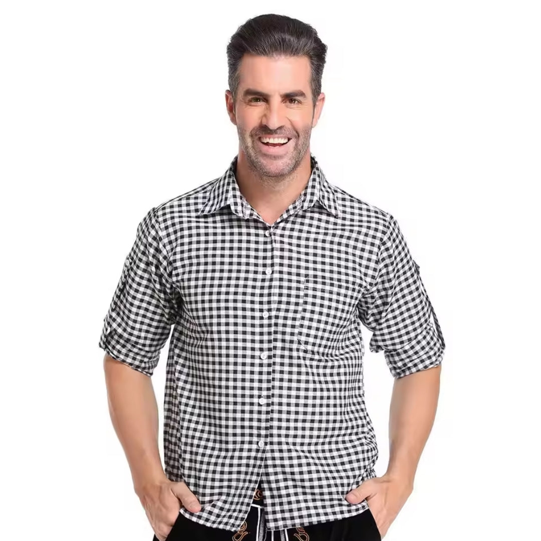 Oktoberfest Blouse - Duitse Beierse Ruit-Stijl