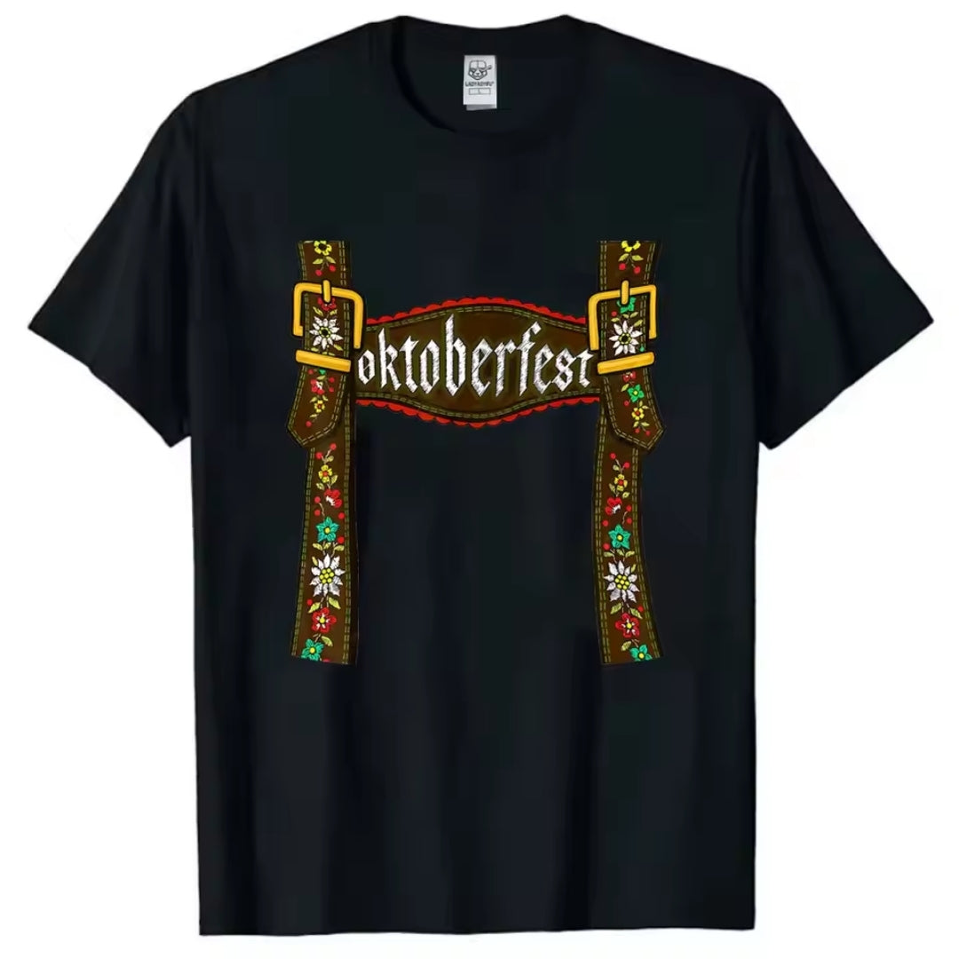Oktoberfest Lederhosen T-Shirt Heren - Mark