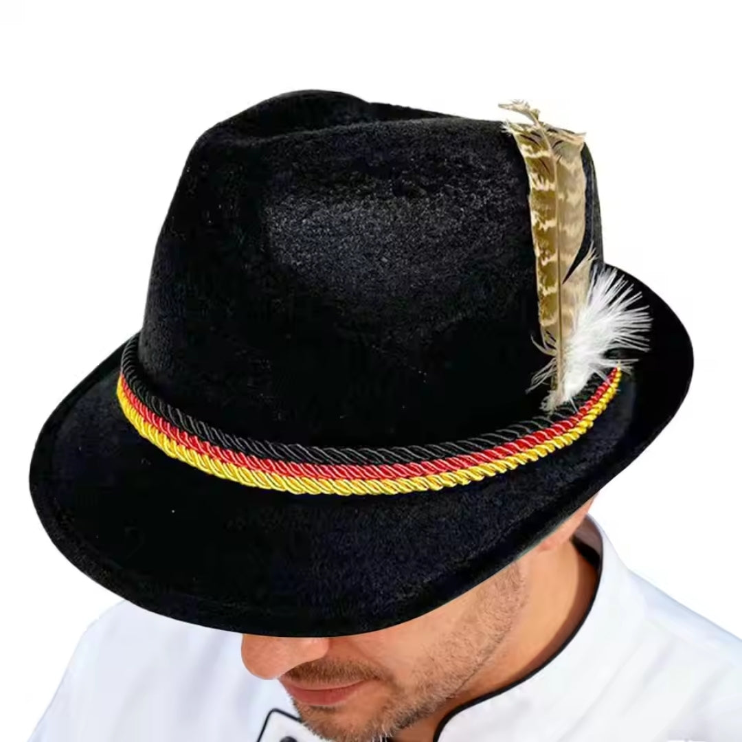 Tiroler Hoed - Duitse Stijl Met Decoratieve Veer