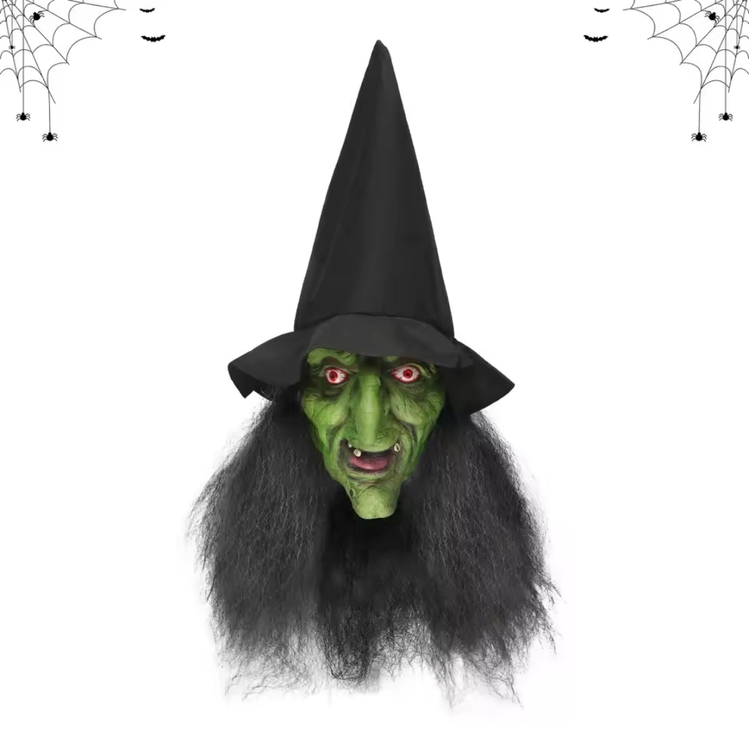 Heksen Masker Halloween - Oude Heks Ontwerp met Lichtgevende Ogen