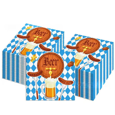 Oktoberfest Servetten - Feestelijke Bierprint Voor Tafel