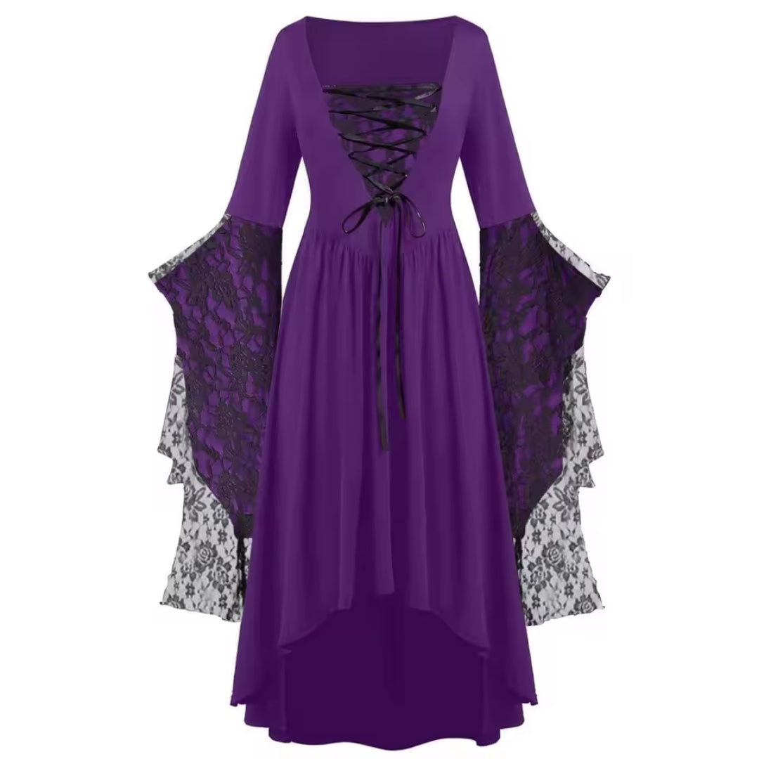 Halloween Heksen Jurk - Gothic Vintage Stijl