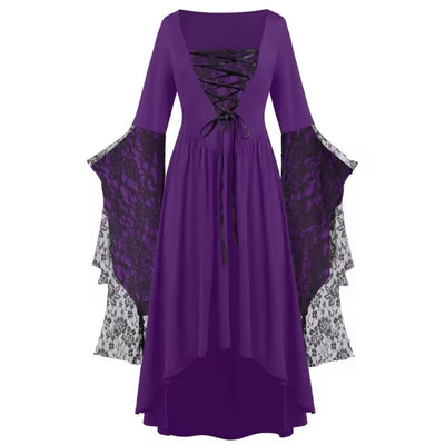 Halloween Heksen Jurk - Gothic Vintage Stijl