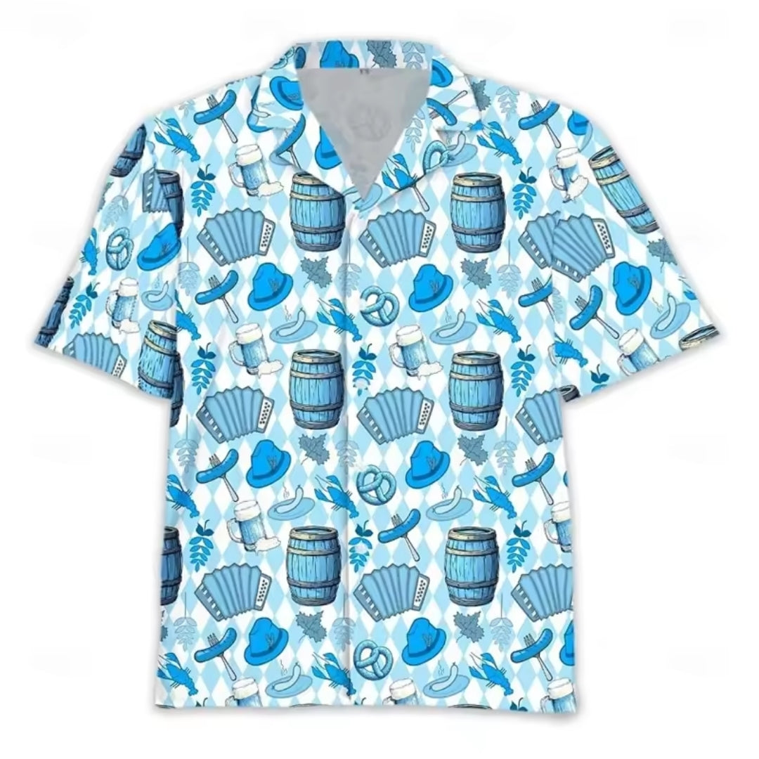 Oktoberfest Overhemd - 3D Print Bier Design voor Feestelijke Looks