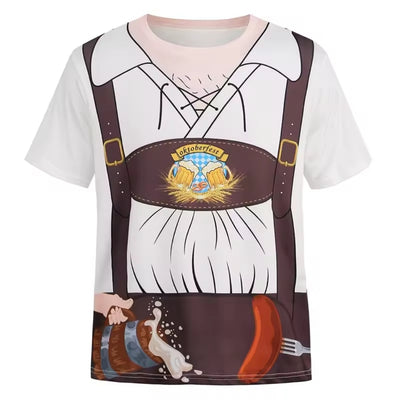 Bavaria Lederhosen T-Shirt - 3D Design Voor Heren