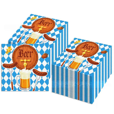 Oktoberfest Servetten - Feestelijke Bierprint Voor Tafel