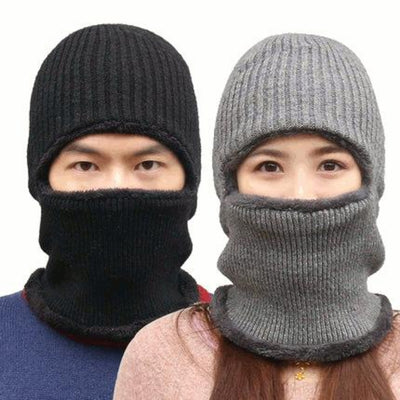 Gebreide Unisex Muts Met Sjaal En Nekwarmer Voor de Winter - Niv