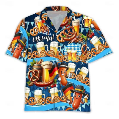 Oktoberfest Overhemd - 3D Print Bier Design voor Feestelijke Looks