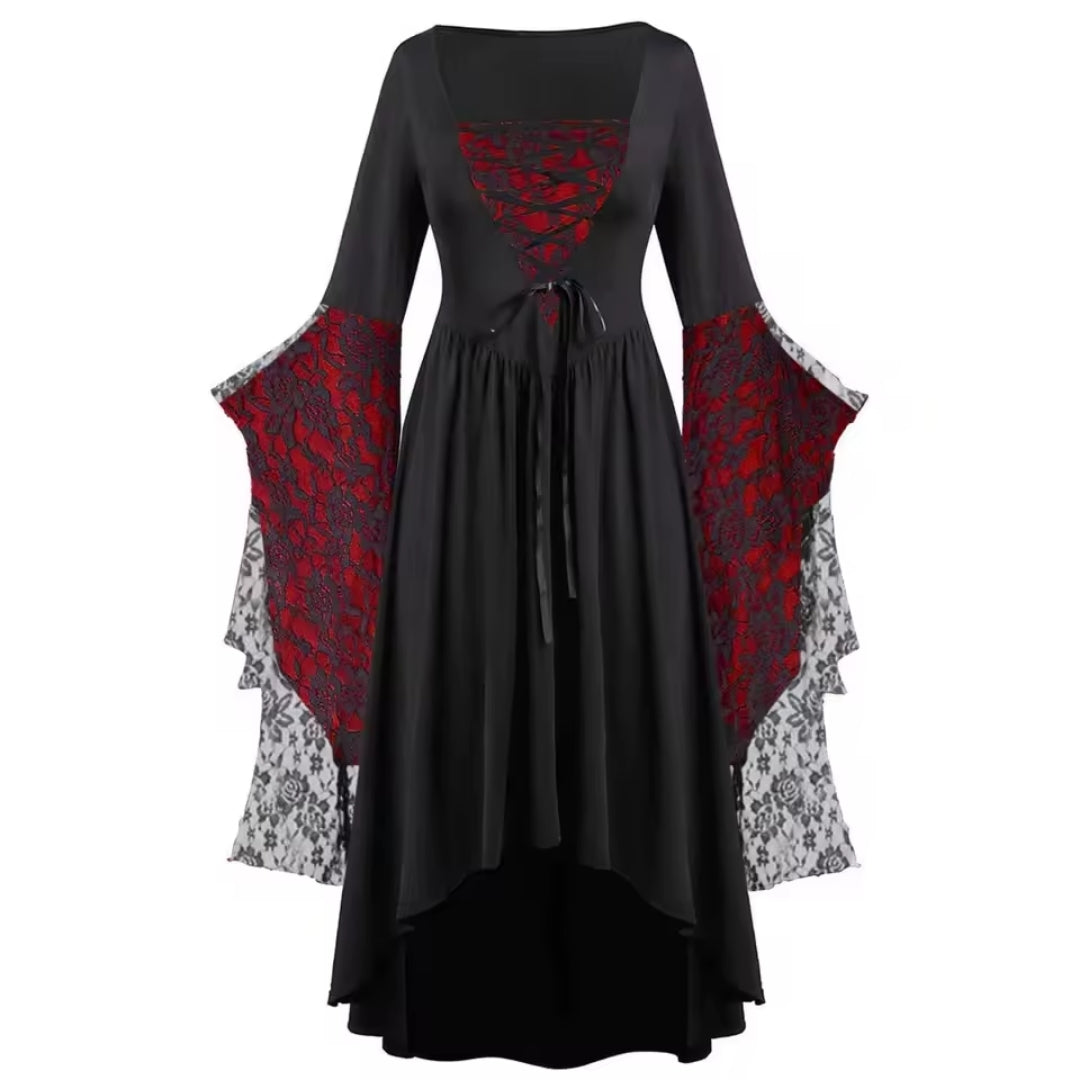 Halloween Heksen Jurk - Gothic Vintage Stijl
