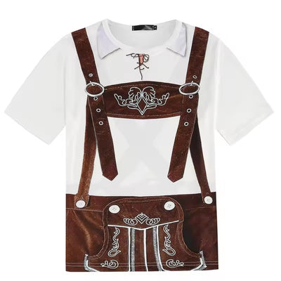 Bavaria Lederhosen T-Shirt - 3D Design Voor Heren