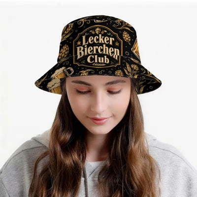 Oktoberfest Bucket Hat - Retro Bierprint Voor Dames En Heren