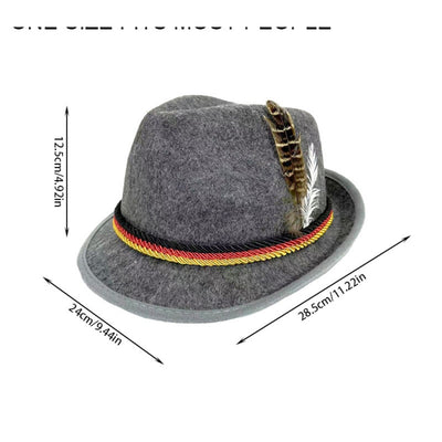 Tiroler Hoedje - Duitse Stijl Met Decoratieve Veer