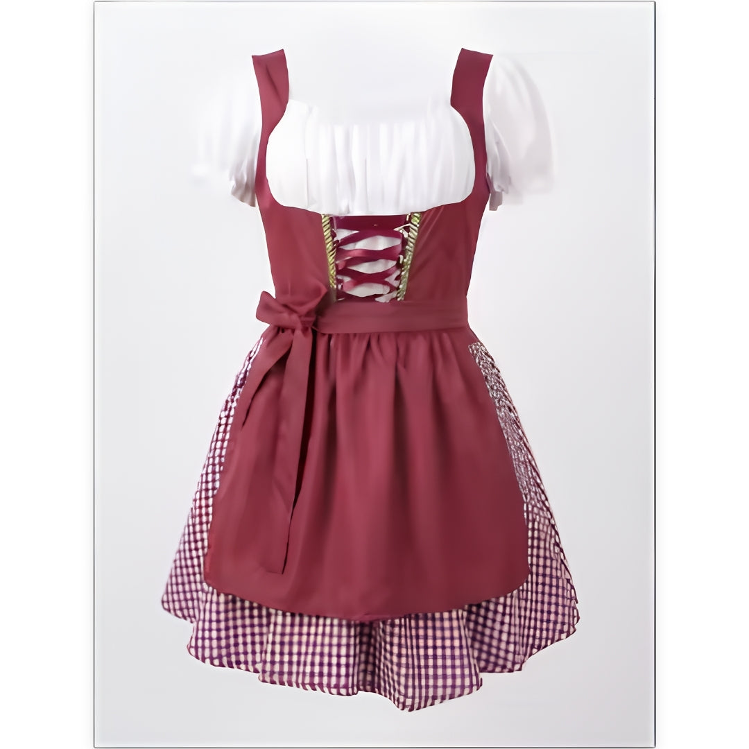 Oktoberfest Dirndl Jurk Dames - Met Ruitpatroon