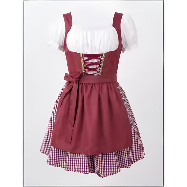 Oktoberfest Dirndl Jurk Dames - Met Ruitpatroon
