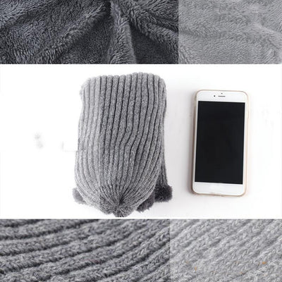 Gebreide Unisex Muts Met Sjaal En Nekwarmer Voor de Winter - Niv