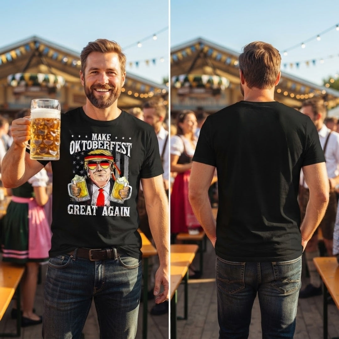 Oktoberfest T-Shirt - Vintage 3D Bierfestival Print