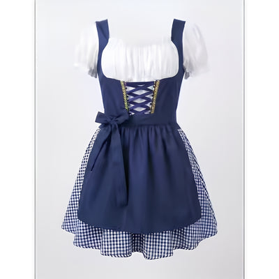 Oktoberfest Dirndl Jurk Dames - Met Ruitpatroon