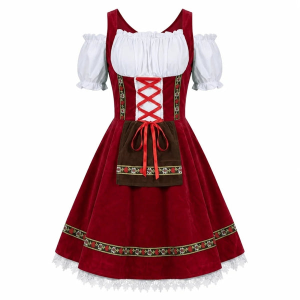Oktoberfest Dirndl Jurk Dames - Traditionele Beierse Stijl Met Elegante Pasvorm