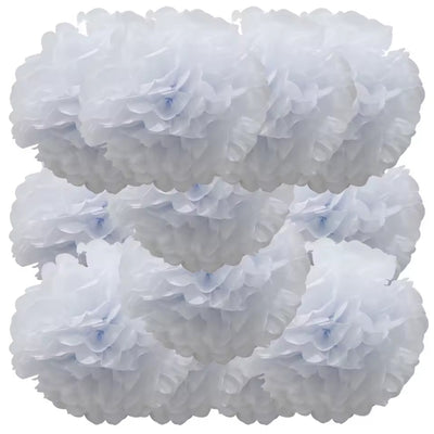 Pompom - Kleurrijke Feestdecoratie Voor Bruiloften En Feestdagen - 12 Stuks