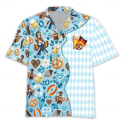 Oktoberfest Overhemd - 3D Print Bier Design voor Feestelijke Looks