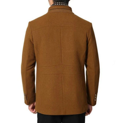 Wollen Cashmere Sjaaljas - Afneembare Sjaal Voor Heren