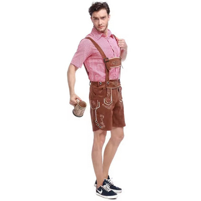 Oktoberfest Lederhosen - Beierse Stijl met Bretels en Shirt