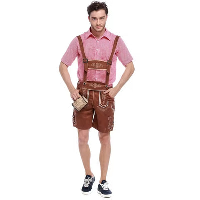 Oktoberfest Lederhosen - Beierse Stijl met Bretels en Shirt