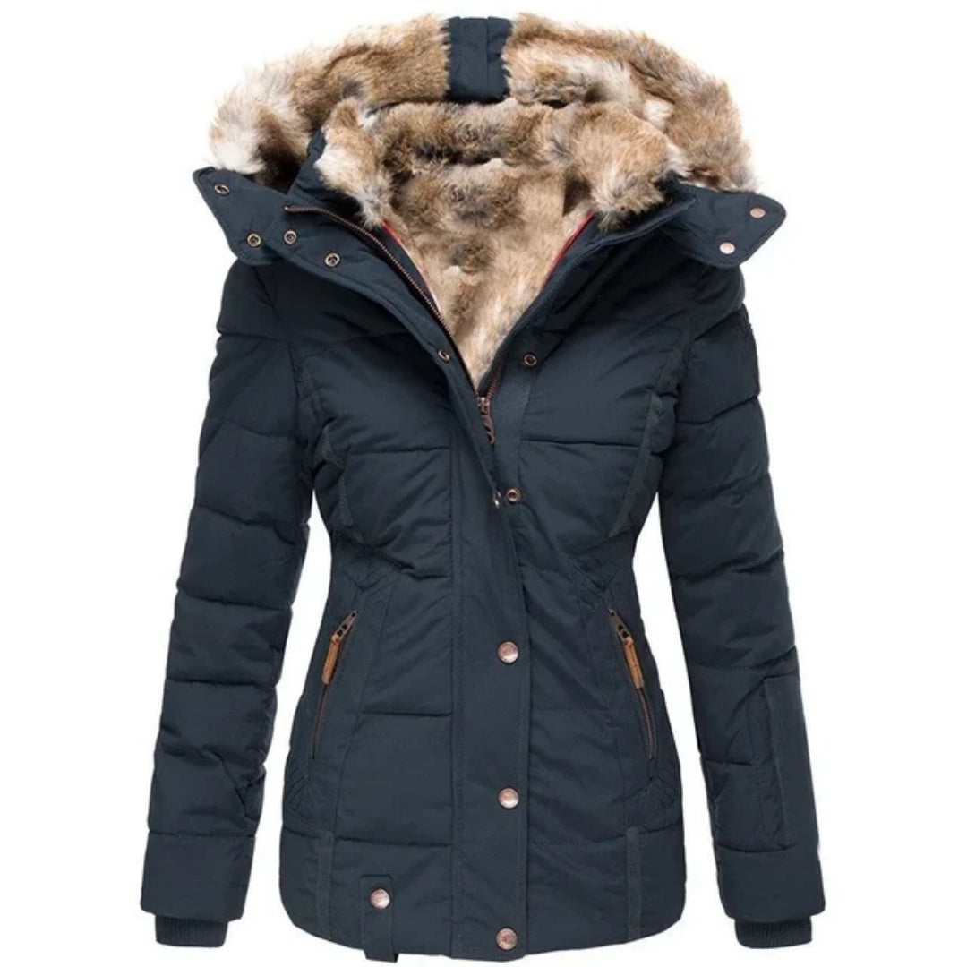Winterjas Dames Met Bontkraag - Velice