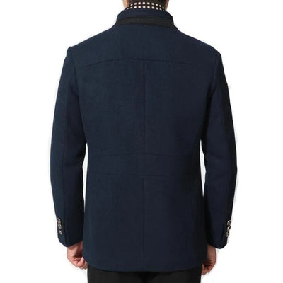 Wollen Cashmere Sjaaljas - Afneembare Sjaal Voor Heren
