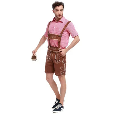 Oktoberfest Lederhosen - Beierse Stijl met Bretels en Shirt