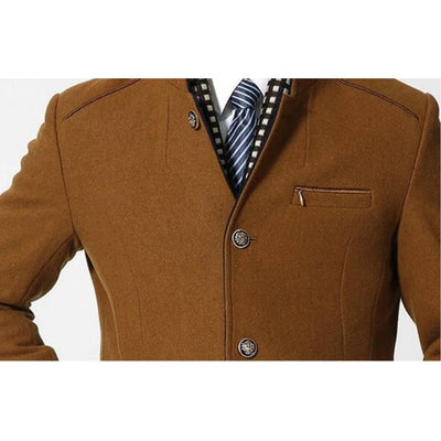 Wollen Cashmere Sjaaljas - Afneembare Sjaal Voor Heren