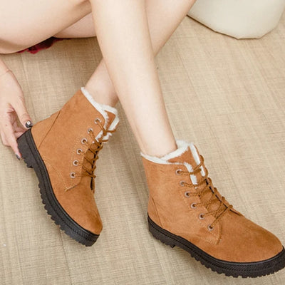 Winter Boots Voor Dames - Corduroy Buitenzijde En Antislipzool