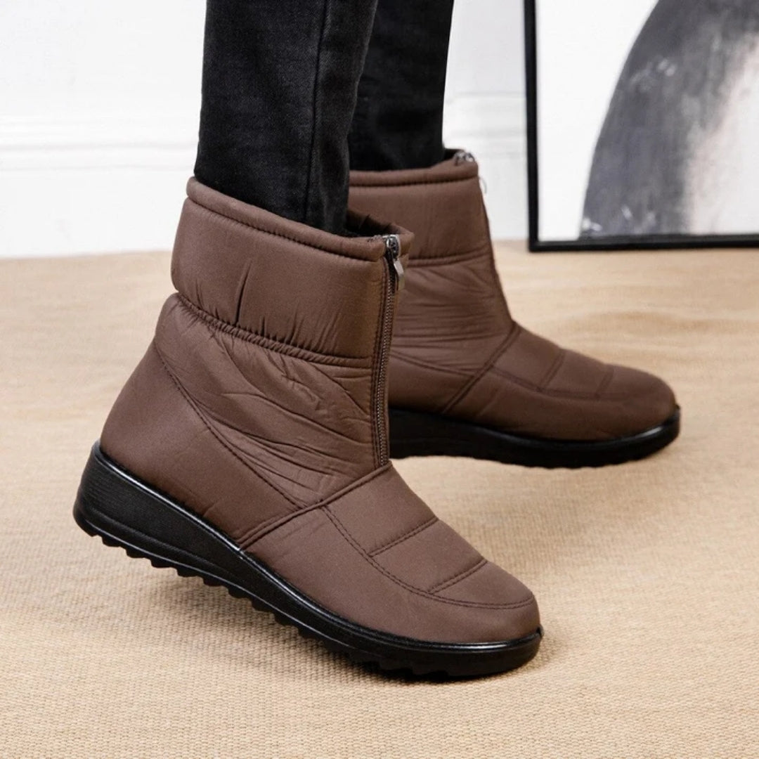 Snowboots - Waterdichte Halfhoge Dameslaarzen Met Warme Voering