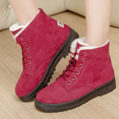 Winter Boots Voor Dames - Corduroy Buitenzijde En Antislipzool