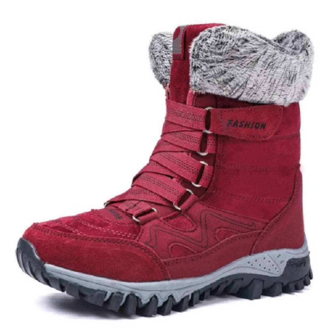 Snowboots - Gevoerde Winterlaarzen Met Suède Buitenzijde En Antislipzool