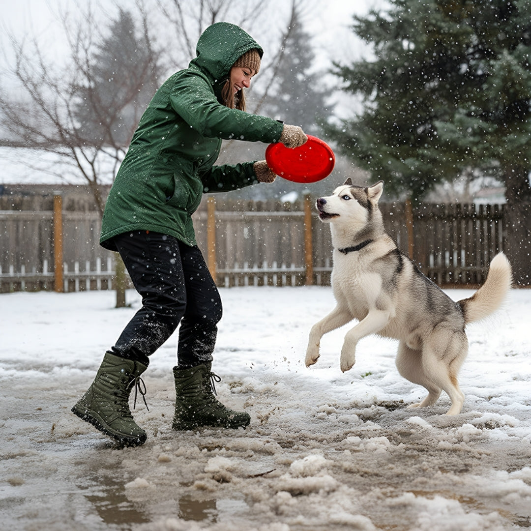 Snowboots - Waterdichte Dames Enkellaarzen Met Warme Pluche Voering