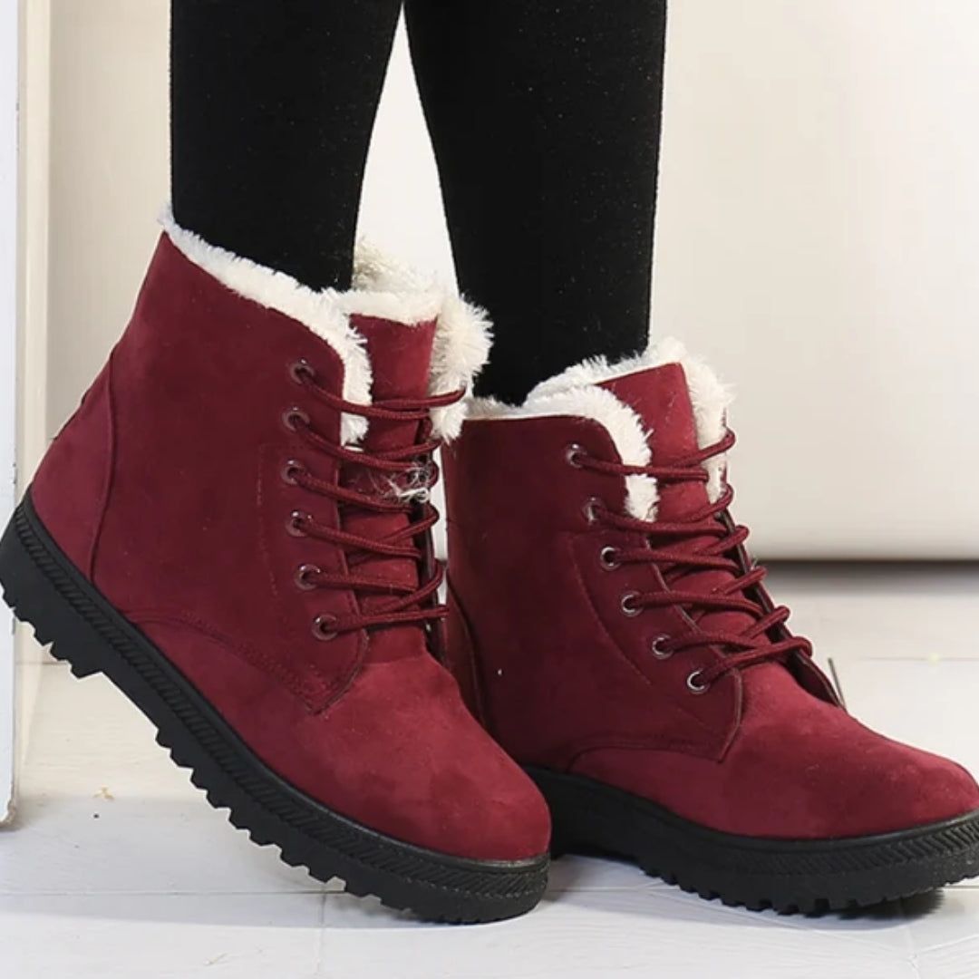 Winter Boots Voor Dames - Corduroy Buitenzijde En Antislipzool