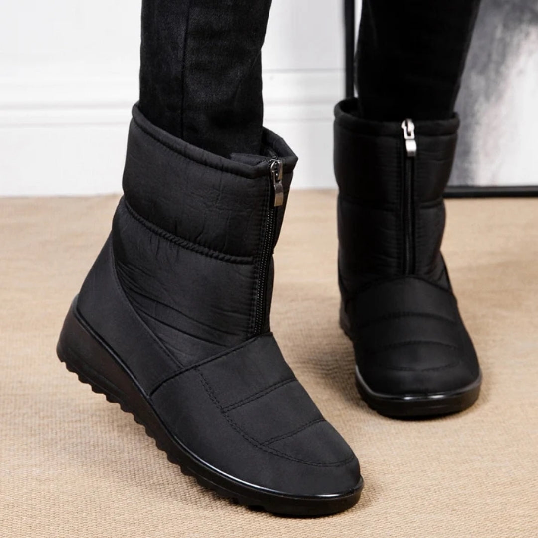 Snowboots - Waterdichte Halfhoge Dameslaarzen Met Warme Voering