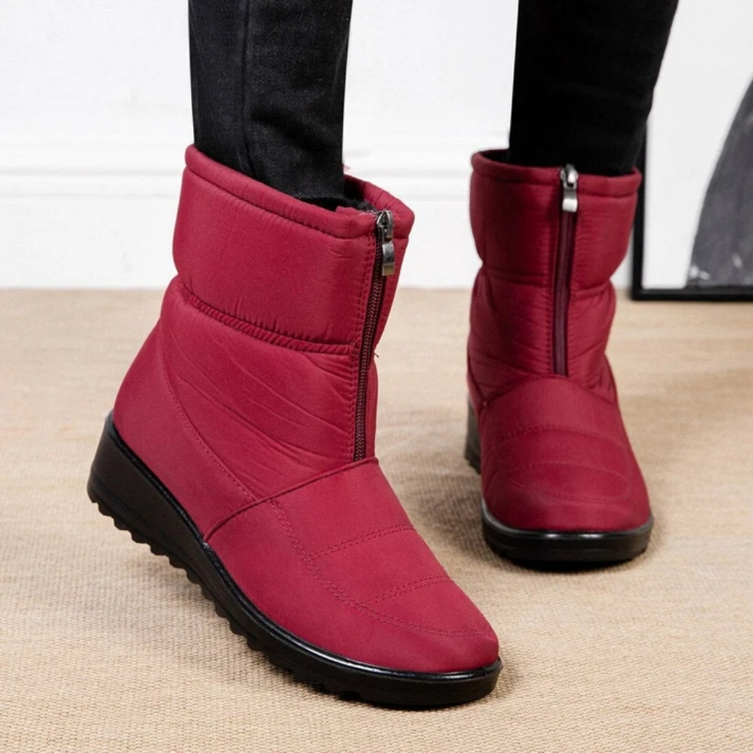 Snowboots - Waterdichte Halfhoge Dameslaarzen Met Warme Voering